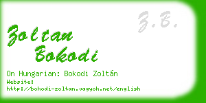 zoltan bokodi business card